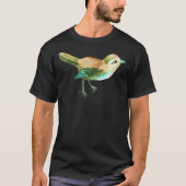 Chestnut songbird Floral on Sage Green T-shirt (Voorkant)