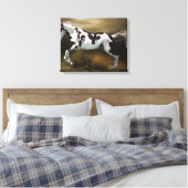 Chestnut Splash Lijst Tovero Paint Horse Canvas Afdruk (Insitu (Slaapkamer))