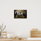 Chestnut Splash Lijst Tovero Paint Horse Poster (Keuken)
