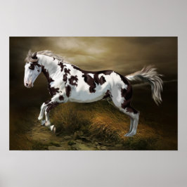 Chestnut Splash Lijst Tovero Paint Horse Poster