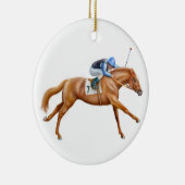 Chestnut Thoroughbred Race Horse Ornament (Rechts)