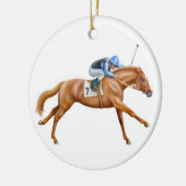 Chestnut Thoroughbred Race Horse Ornament (Links)
