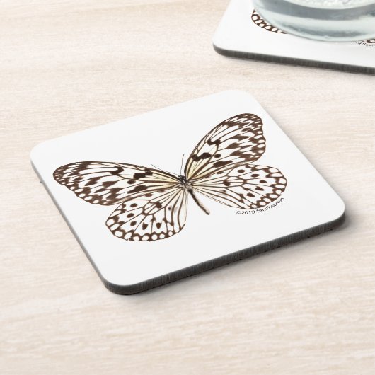 Chestnut Tiger Butterfly Bier Onderzetter (Linkerzijde)