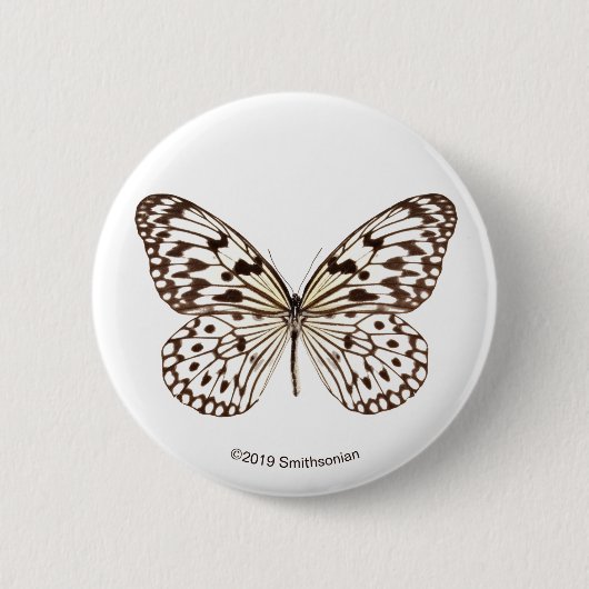Chestnut Tiger Butterfly Ronde Button 5,7 Cm (Voorkant)