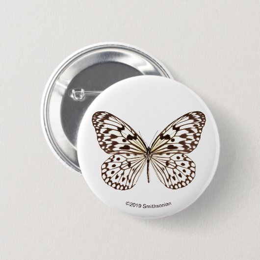 Chestnut Tiger Butterfly Ronde Button 5,7 Cm (Voorkant /achterkant)