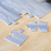 Chestnut Trakehner Stallion in de sneeuw Legpuzzel (Zijkant)