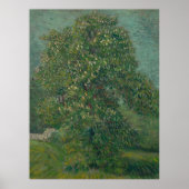 chestnut tree in bloom poster (Voorkant)