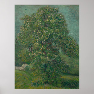 chestnut tree in bloom poster