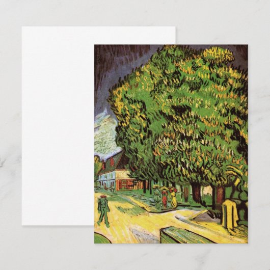Chestnut Trees in Blossom door Vincent van Gogh (Voorkant / Achterkant)