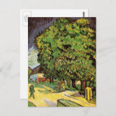 Chestnut Trees in Blossom door Vincent van Gogh Briefkaart (Voorkant / Achterkant)