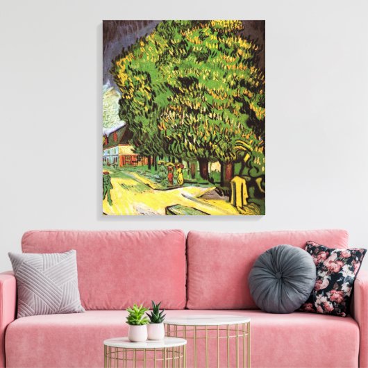 Chestnut Trees in Blossom door Vincent van Gogh Canvas Afdruk (Insitu (Woonkamer))