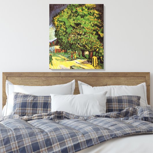 Chestnut Trees in Blossom door Vincent van Gogh Canvas Afdruk (Insitu (Slaapkamer))