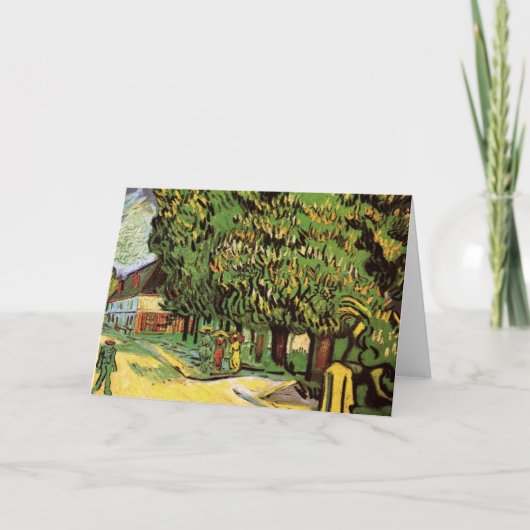 Chestnut Trees in Blossom door Vincent van Gogh Kaart (Voorkant)