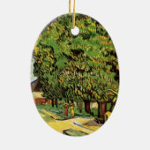 Chestnut Trees in Blossom door Vincent van Gogh Keramisch Ornament (Achterkant)