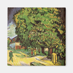 Chestnut Trees in Blossom door Vincent van Gogh Magneet