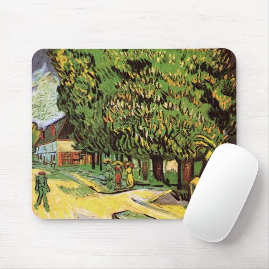 Chestnut Trees in Blossom door Vincent van Gogh Muismat (Met muis)