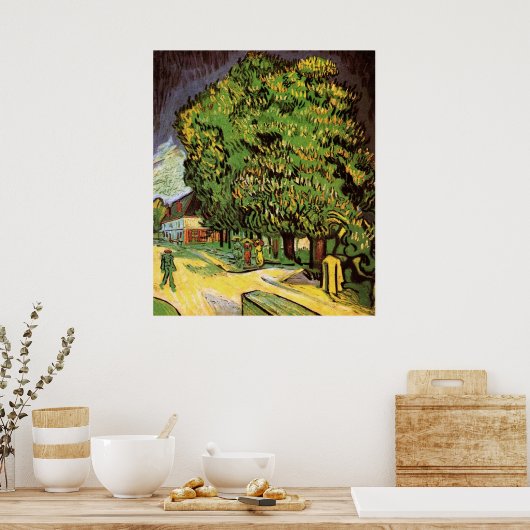 Chestnut Trees in Blossom door Vincent van Gogh Poster (Keuken)