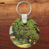 Chestnut Trees in Blossom door Vincent van Gogh Sleutelhanger (Voorkant)