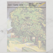 Chestnut Trees in Blossom, Vincent van Gogh. Briefhoofd Sjabloon (Voorkant)