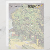 Chestnut Trees in Blossom, Vincent van Gogh. Briefhoofd Sjabloon (Voorkant / Achterkant)