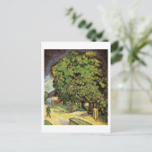 Chestnut Trees in Blossom, Vincent van Gogh Briefkaart (Staand voorkant)