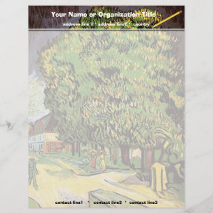 Chestnut Trees in Blossom, Vincent van Gogh. Custom Briefhoofd