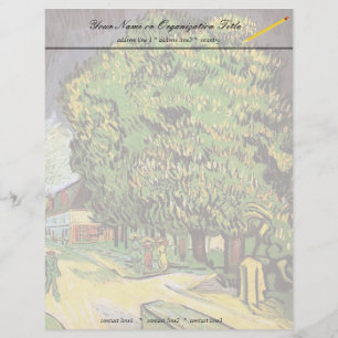 Chestnut Trees in Blossom, Vincent van Gogh. Custom Briefhoofd