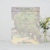 Chestnut Trees in Blossom, Vincent van Gogh. Custom Briefhoofd (Staand voorkant)
