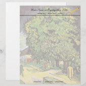 Chestnut Trees in Blossom, Vincent van Gogh. Custom Briefhoofd (Voorkant / Achterkant)