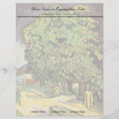 Chestnut Trees in Blossom, Vincent van Gogh. Custom Briefhoofd (Voorkant)