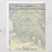 Chestnut Trees in Blossom, Vincent van Gogh. Custom Briefhoofd (Voorkant / Achterkant)