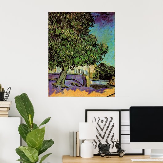 Chestnut Trees in Blossom, Vincent van Gogh. Poster (Thuiskantoor)
