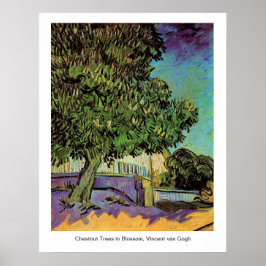 Chestnut Trees in Blossom, Vincent van Gogh. Poster