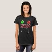 Chestnuts Christmas Matching Couples Chest T-shirt (Voorkant volledig)