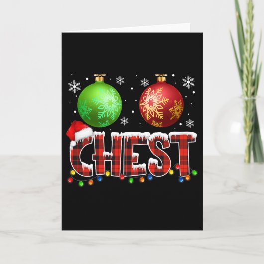 Chestnuts Fun Matching Couples Christmas Lights Nu Kaart (Voorkant)
