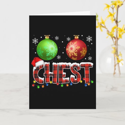 Chestnuts Fun Matching Couples Christmas Lights Nu Kaart (Gele Bloem)