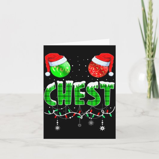 Chestnuts Matching Family Funny Chest Nuts Christm Kaart (Voorkant)