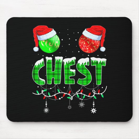 Chestnuts Matching Family Funny Chest Nuts Christm Muismat (Voorkant)