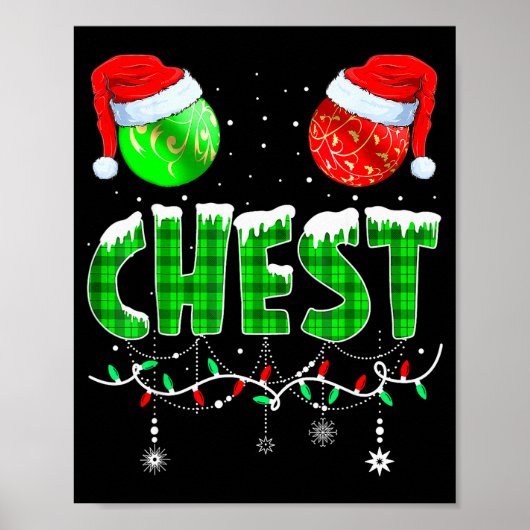 Chestnuts Matching Family Funny Chest Nuts Christm Poster (Voorkant)