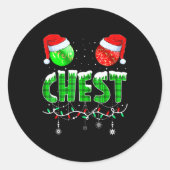Chestnuts Matching Family Funny Chest Nuts Christm Ronde Sticker (Voorkant)