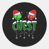 Chestnuts Matching Family Funny Chest Nuts Christm Ronde Sticker (Voorkant)