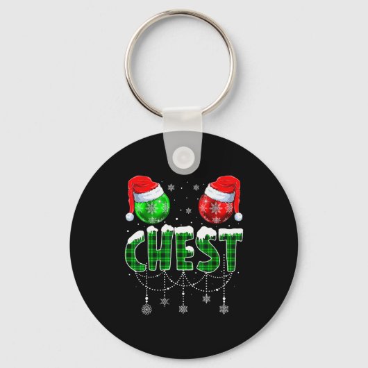 Chestnuts Matching Family Funny Chest Nuts Christm Sleutelhanger (Voorkant)
