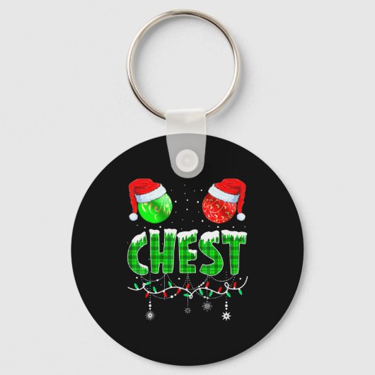 Chestnuts Matching Family Funny Chest Nuts Christm Sleutelhanger (Voorkant)