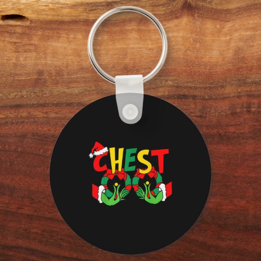 Chestnuts Matching Family Funny Chest Nuts Christm Sleutelhanger (Voorkant)