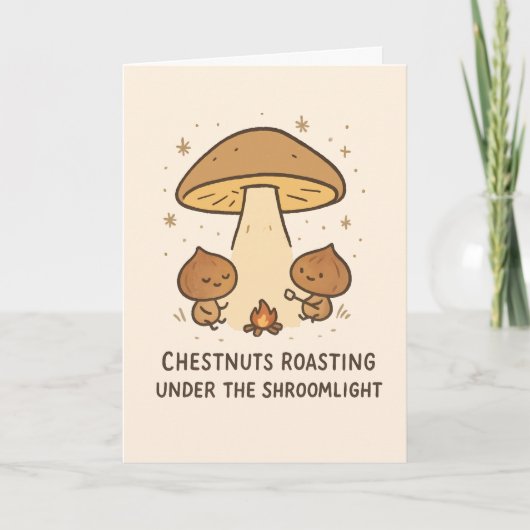 Chestnuts Roasting - Funny Christmas Card Feestdagen Kaart (Voorkant)