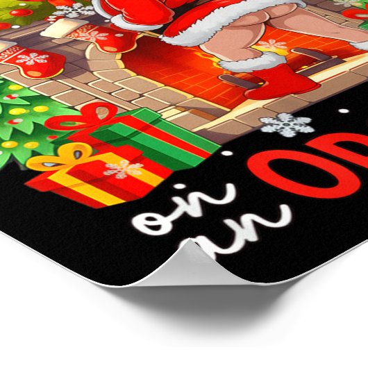 Chestnuts Roasting On An Open Fire Funny Santa  Poster (Hoek)