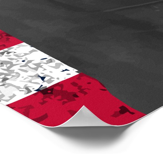 Chesty Puller en de Amerikaanse vlag Poster (Hoek)