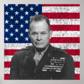 Chesty Puller en de Amerikaanse vlag Poster (Voorkant)