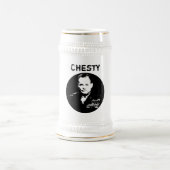 Chesty Puller — zwart en wit Bierpul (Center)