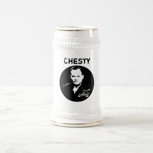 Chesty Puller — zwart en wit Bierpul